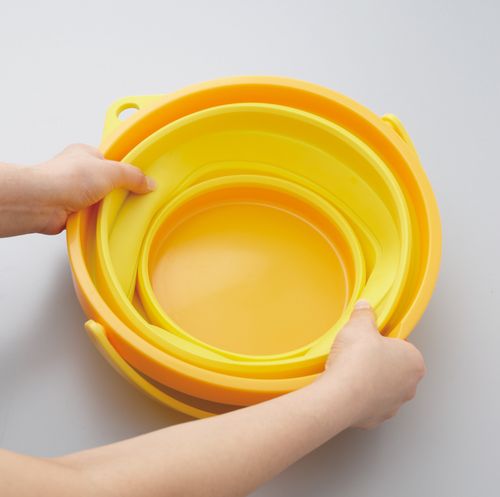 创意家居用品 硅胶桶 折叠硅胶桶